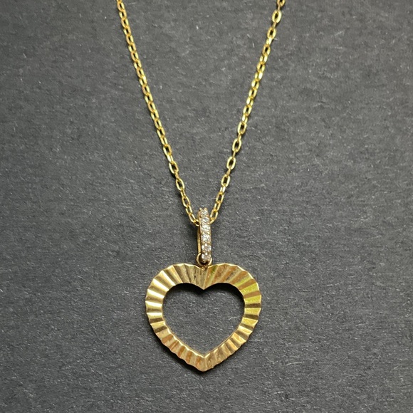 Petit Papillon Jewelry - Gold Vermeil Heart Pendant Necklace